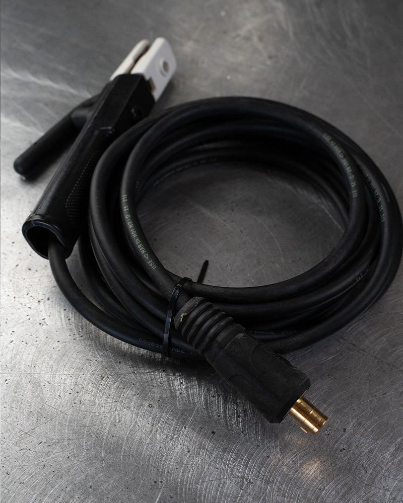 Câble électrode 25mm² 5m mandrin 13mm support 260A
