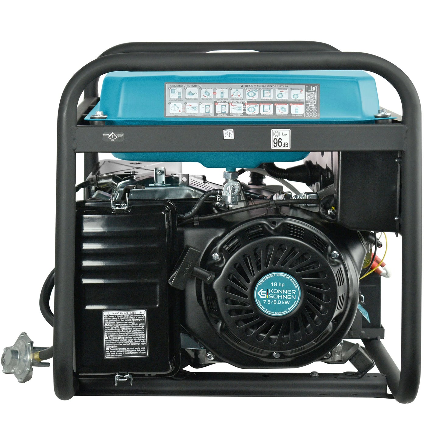 Benzin-Generator KS 10000E Benzin/Gas LPG