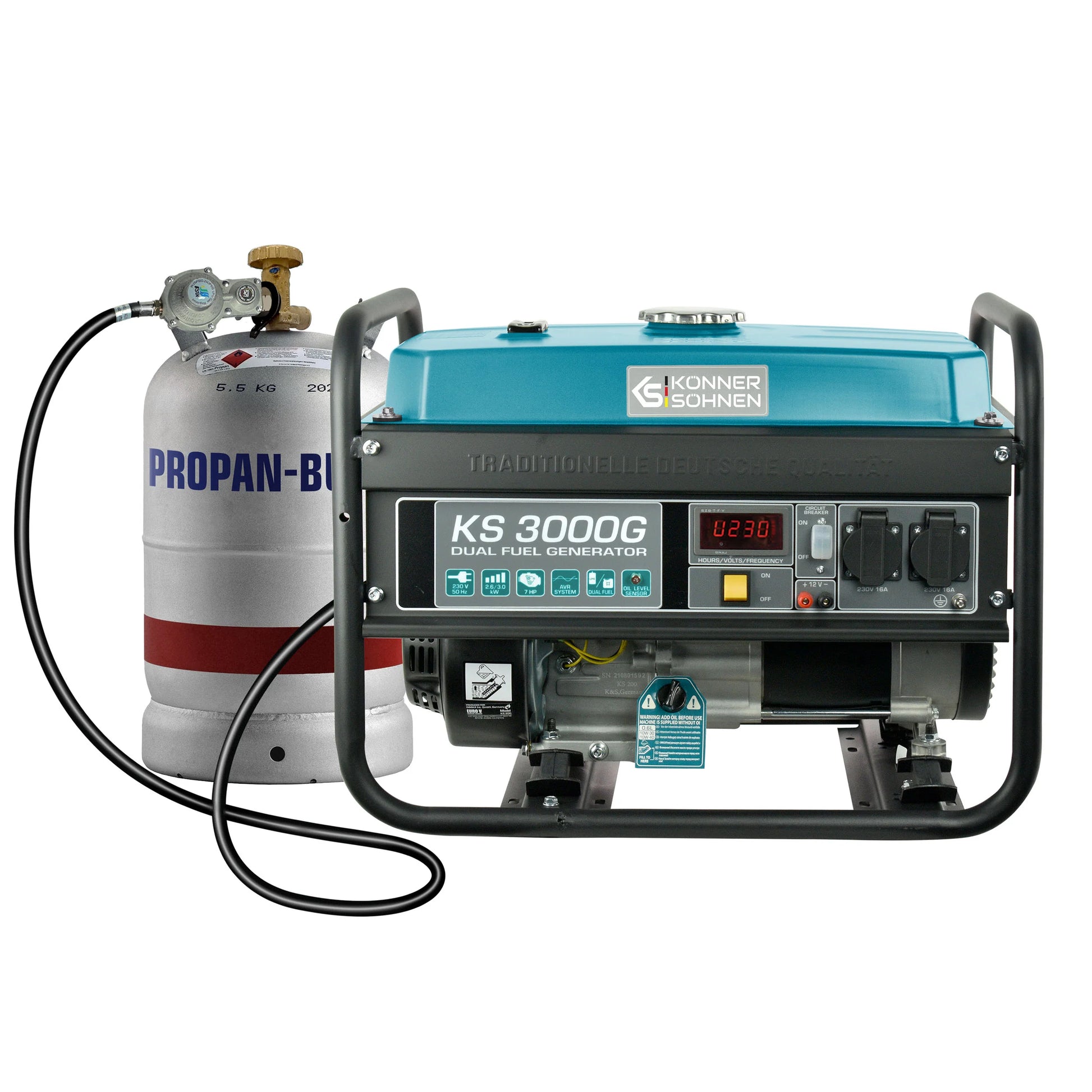 Groupe électrogène à essence KS 3000 G Essence/Gaz GPL – Metalltec
